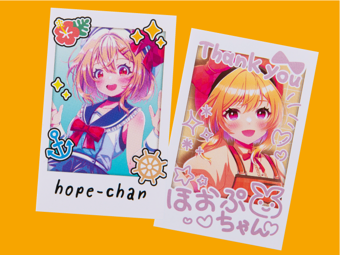 同人グッズ印刷｜チェキ風カード・アクリル・ポストカード｜1個から